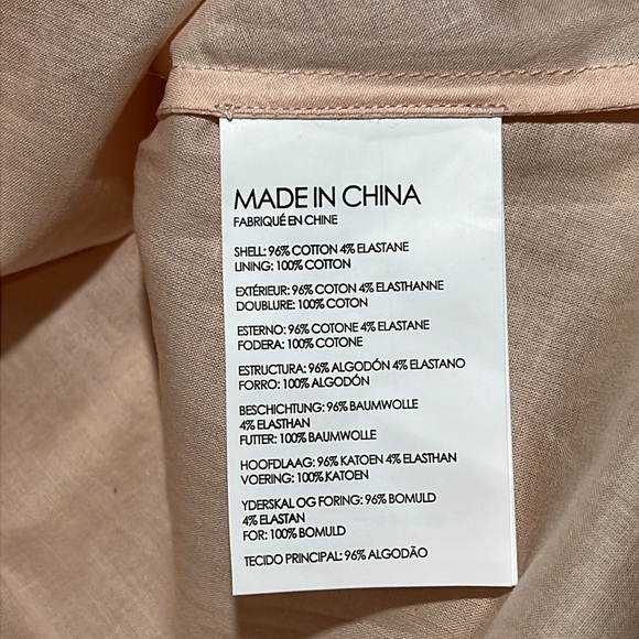 Club Monaco Skirt Tied waist Scalloped trim Blush - Picture 9 of 11